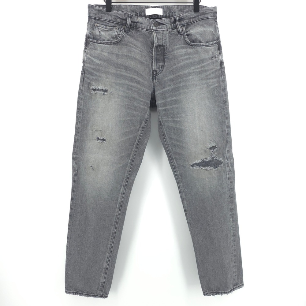 MOUSSY VINTAGE Mens Jeans 541FSC12-4040 Size 31 Grey Distressed‎ Japanese Denim